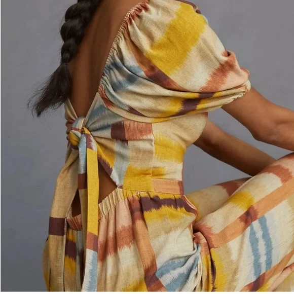 NWT Anthropologie Ranna Gill Tie Back Jumpsuit Size Large - Picture 9 of 16